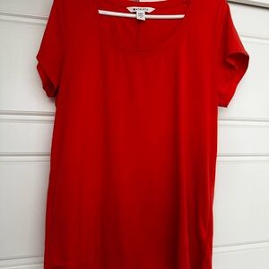 Athleta Red Relaxed Short Sleeve T-Shirt